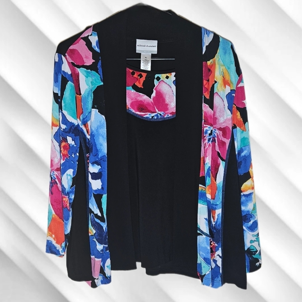 Alfred Dunner Womem's Petite Multicolor Floral 2fer. PL.